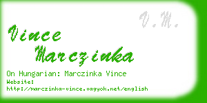 vince marczinka business card